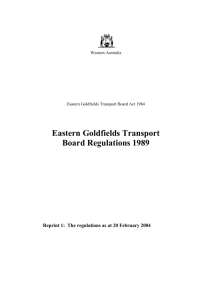 Eastern Goldfields Transport Board Regulations 1989 - 01-00-00