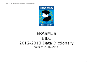 ERASMUS STUDY PERIOD DATA DICTIONARY 2005/2006 – V4