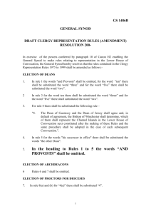 Draft Clergy Representation (Amendment) Rules