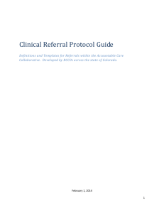 Clinical Referral Protocols Guide