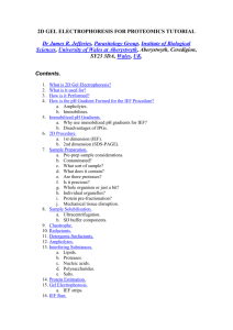 2d gel electrophoresis for proteomics tutorial - e