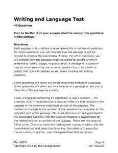SAT Practice Writing and Language Test 4 for