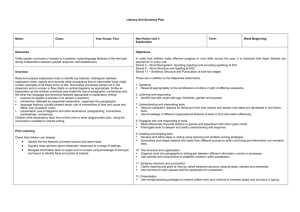 Sherwood Primary School – National Literacy Strategy Weekly