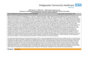 EDS Outcome 1 - Bridgewater Community Healthcare NHS
