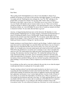 letter from a tourist who didn`t make it out