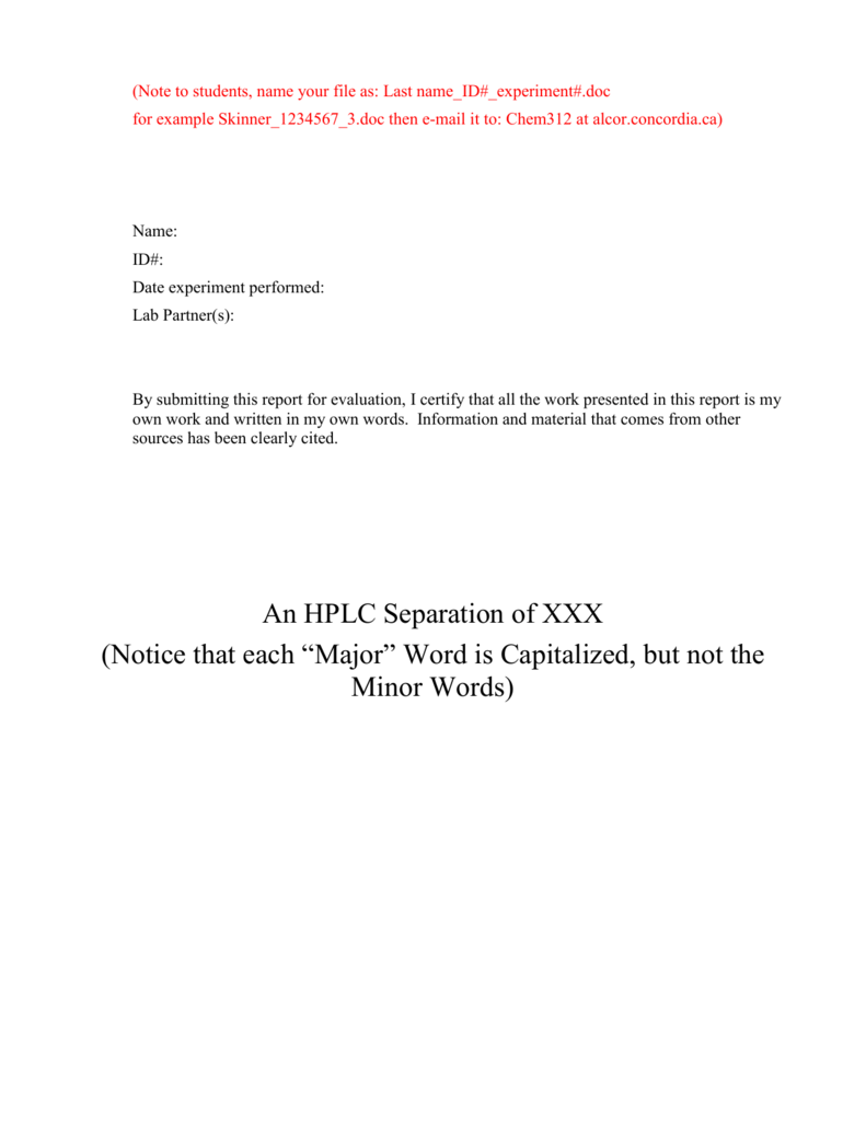 Lab Report Template Intended For Lab Report Template Word