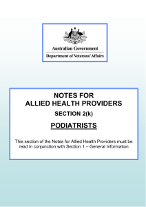 Notes for allied health providers, section 2(k)