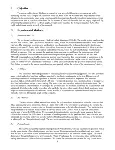 Lab 1: Uniaxial Tension