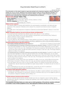 Drug Information Sheet("Kusuri-no-Shiori") Internal Revised: 09