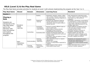 learning focus, standards (Word - 292Kb) (doc