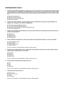 NCCAOM Test 1