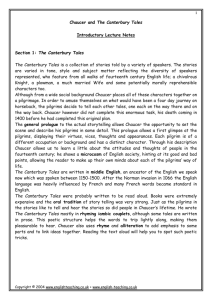 KS5 Prose The Cantenbury Tales - lecture notes
