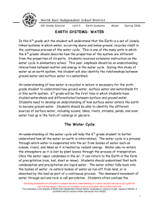 6th grade Earth-Water - North East Independent School District