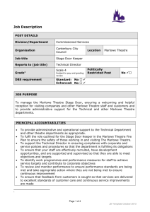 Job description and person specification