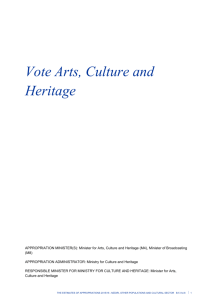 Vote Arts, Culture and Heritage - Vol 8 Māori, Other Populations and