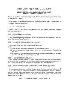 PL 100-712 - Southwestern Low-Level Radioactive Waste Disposal