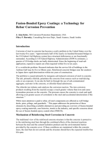 Epoxy Coatings for Rebar Corrosion Protection