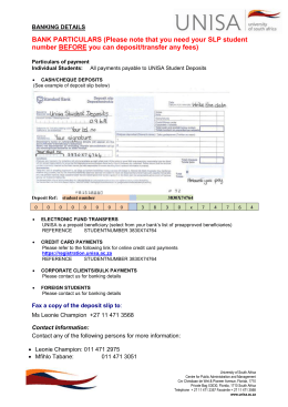 card 2018 student unisa @ Registration my Unisa