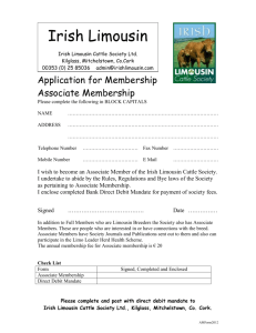 Associate Membership - Irish Limousin Cattle Society