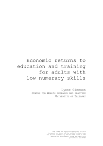 Economic returns to education and training for adults with low