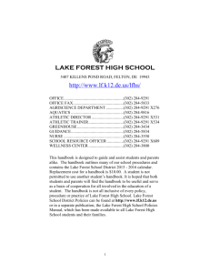 PARENTS AND THEIR SCHOOLS - Lake Forest School District
