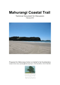 Track within Te Muri Regional Park