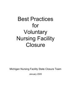 Nursing Home Resident Relocation/Facility Closure