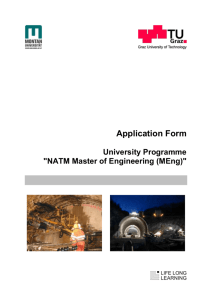 Master`s Programme - Graz University of Technology
