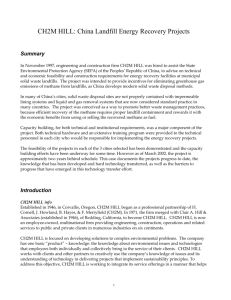 CH2M HILL: Global Environment Facility Energy Recovery from