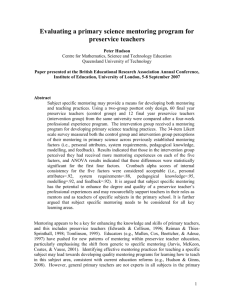 “System Requirements” for Mentoring Primary Science Teaching