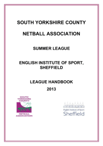 league handbook - South Yorkshire County Netball Association