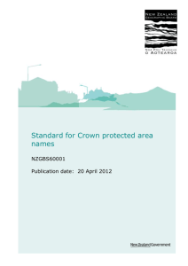 4 Names for Crown protected areas