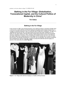Bathing in the Far Village: Globalization, Transnational Capital, and