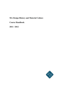 MA Design History and Material Culture