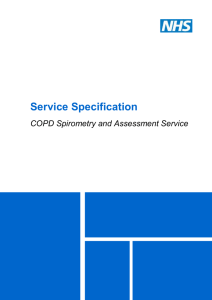 Service specification spirometry and assessment