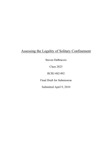 Assessing the Legality of Solitary Confinement