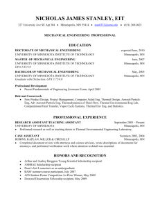 Resume and Publications - Department of Mechanical Engineering
