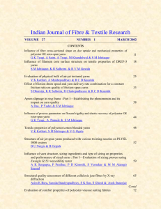 Indian Journal of Fibre & Textile Research