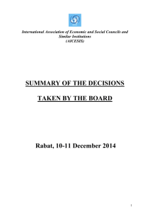 Decisions Summary EN - International Association of Economic and