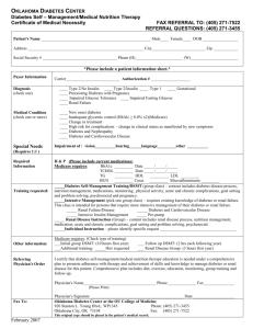 The Physician referral form - Harold Hamm Diabetes Center