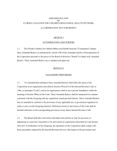 amended bylaws - Georgia Association of Homes and Services for