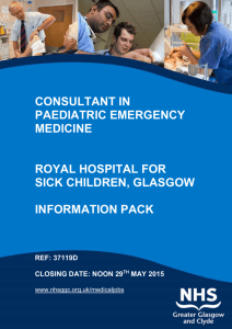 Consultant in Paediatric Emergency Medicine