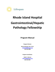 Gastrointestinal and Liver Pathology Program Manual