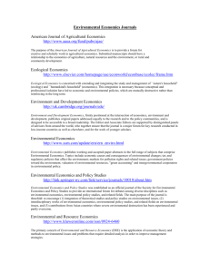 Environmental Economics Journals