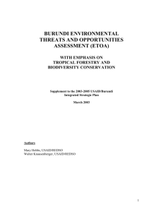 Burundi Environmental Threats