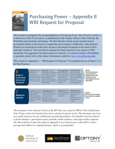Solar RFP components - World Resources Institute