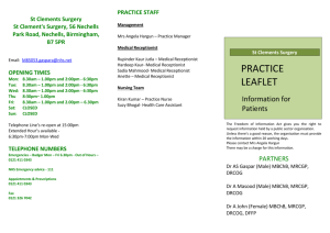 Practice Leaflet for Patients