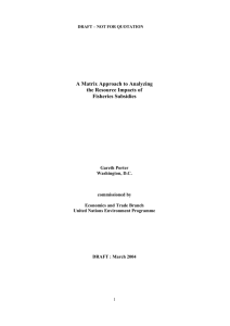 a matrix approach to analyzing the resource impacts of fisheries