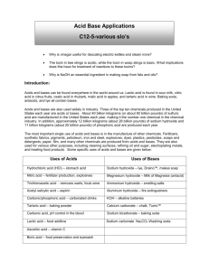 Acid and Base Applications C12-5