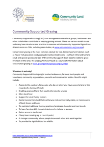 Community Supported Grazing Community Supported Grazing